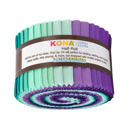 Robert Kaufman Kona Cotton 2.5 Half Rolls 24 Pcs Aurora