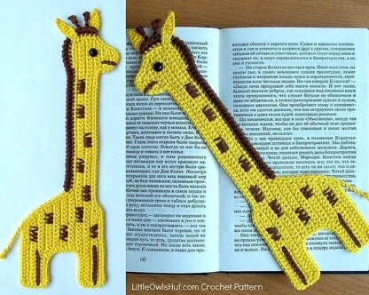 045 Giraffe Bookmark or decor - Amigurumi Zabelina