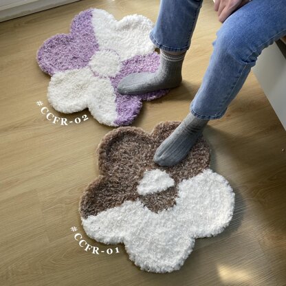 Flower Crochet Rug  #CCFR-01