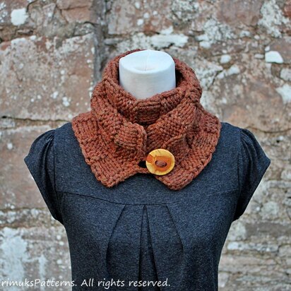 Skinny button scarf