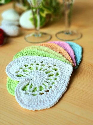 Lacey heart coasters