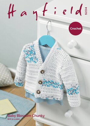 Boy's Cardigan in Hayfield Baby Blossom Chunky - 5234 - Downloadable PDF