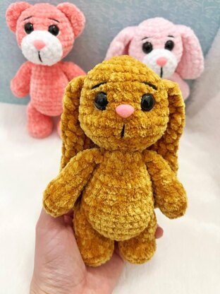 Crocheted Bunny, Bear and Dog.