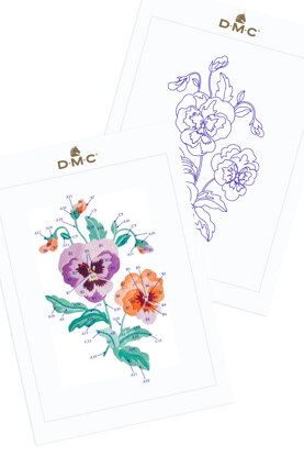 Spring Pansies in DMC - PAT0600 - Downloadable PDF