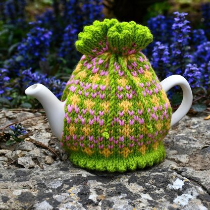 Springtime Fair Isle 2 Cup Teapot Cosy Knitting Pattern