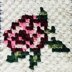 Burgundy Rose Flower C2C Graphgan Square