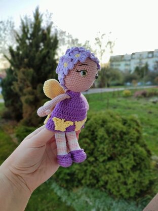 Crochet pattern doll - butterfly amigurumi