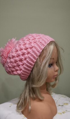 Pink Diamond Slouchy Beanie