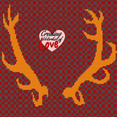 Antlers On Plaid Stitch Graphgan