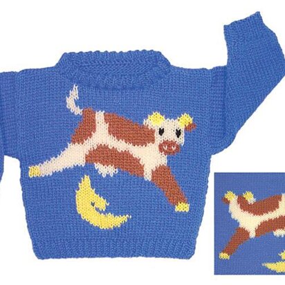 Cow Jumped Over the Moon Sweater to Knit