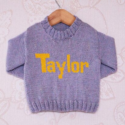 Intarsia - Taylor Moniker Chart - Childrens Sweater