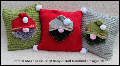Gnorman the Gnome Christmas Cushion Covers (Approx 16-17 inches square)