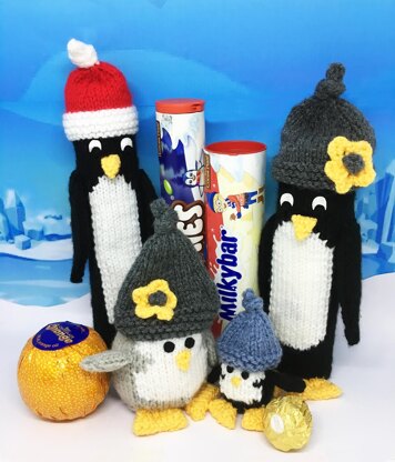 Penguin Christmas chocolate holders/gift bags