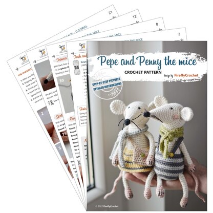 Pepe and Penny the Mice Crochet Pattern