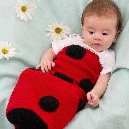 Lady bug Baby Cocoon in Red Heart Anne Geddes Baby - LW3343