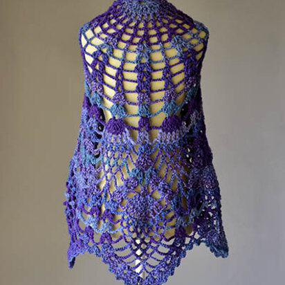 Pineapple Peacock Shawl in Universal Yarn Major - Downloadable PDF