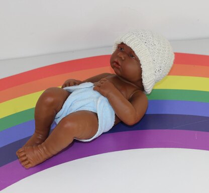 Preemie Baby Swirl Beanie Circular