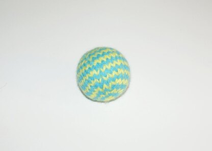 Pattern - Knit Striped Wool Felt Ball (2" and 3" diameter)