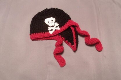 Pirate Bandana with Skull Applique