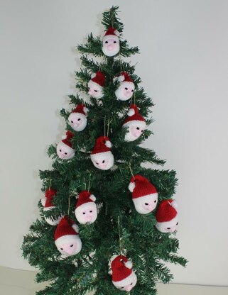 Santa Head Christmas Tree Baubles