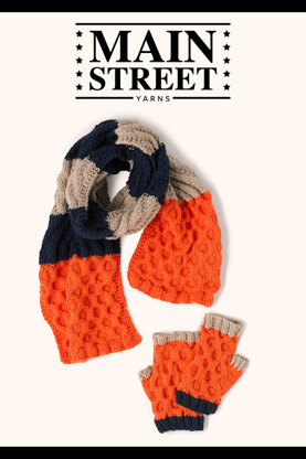 Parade Accessory Set in Main Street Yarns Shiny & Soft - Downloadable PDF