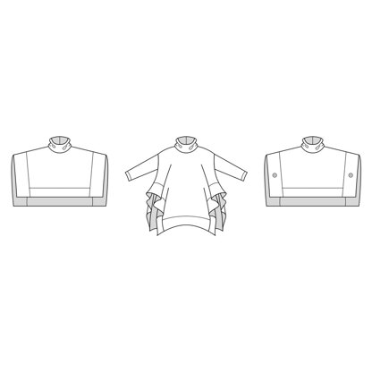 Rebecca Page Children's Sweater Cape Sewing Pattern - Downloadable PDF