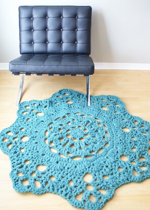 Super Chunky Doily Rug / Blanket 8 Styles (30"-66" diameter)