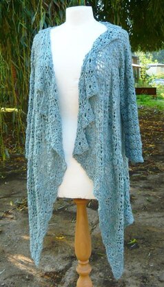 Crochet waterfall shop cardigan pattern