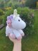 Large crochet fluffy unicorn