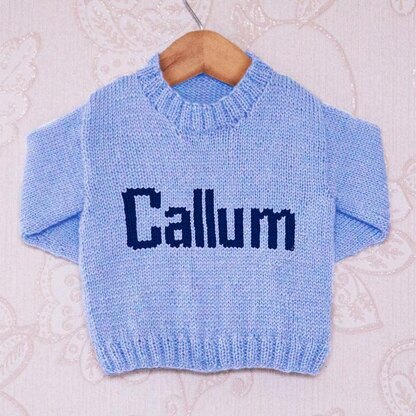 Intarsia - Callum Moniker Chart - Childrens Sweater