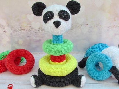 Panda Color Stacking rings toy