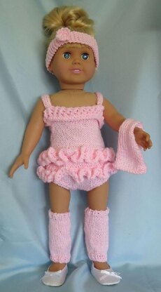 Dance Practice, Knitting Patterns fit American Girl and other 18-Inch Dolls