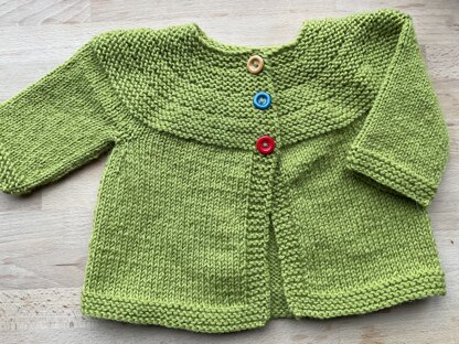 Pop! The perfect baby cardigan
