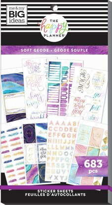 Happy Planner Sticker Value Pack - Soft Modern Geode, 683/Pkg