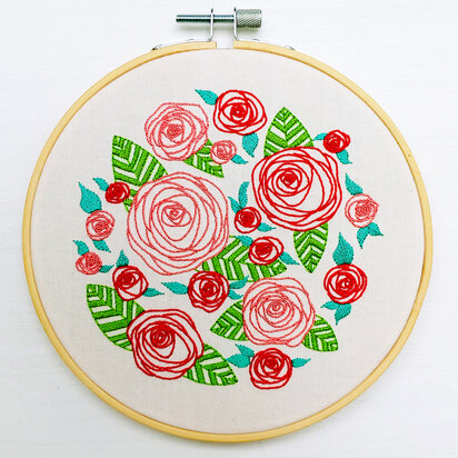 Cozyblue Handmade Coming up Roses Embroidery Kit