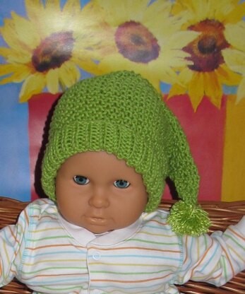 Baby Moss Stitch Pixie Bobble Slouch