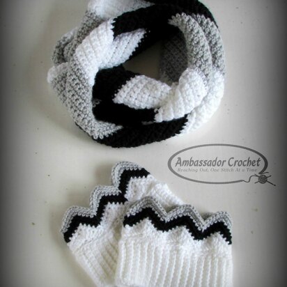 Chevron Infinity Scarf & Boot Cuffs