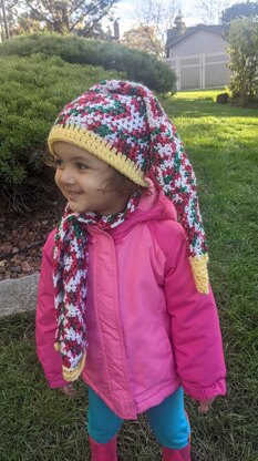 Toddler festive hat and scarf set
