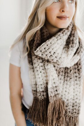 Puffed Up Fringe Scarf