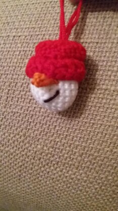 Santa and Snowman miniature crochet pattern