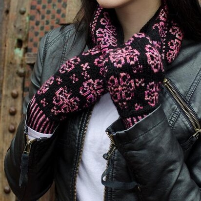 Flower Power Mittens - knitting pattern