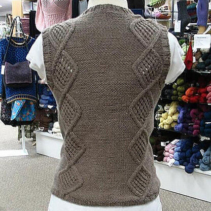 178 Greenwood Cabled Vest - Knitting Pattern for Women in Valley Yarns Northampton