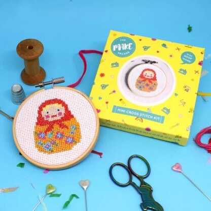 The Make Arcade Nesting Doll Cross Stitch Kit