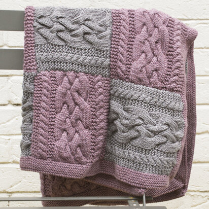 "Lapp Blanket" - Blanket Knitting Pattern in MillaMia Naturally Soft Aran
