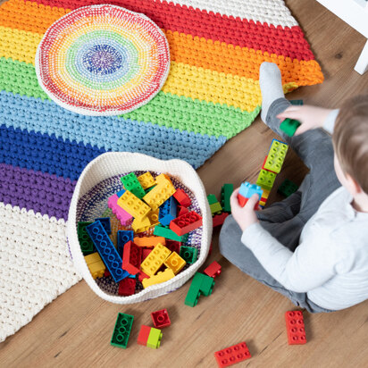 Rainbow Rug in Yarn and Colors Epic - YAC100062 - Downloadable PDF