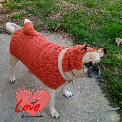 Fox Dog Costume Sweater