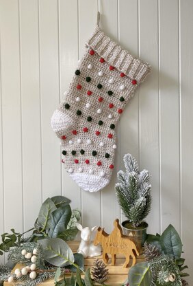 Decorated Christmas stockings with a little fabric paint and some buttons!