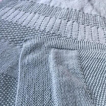Aran Patch Stripe Throw Blanket