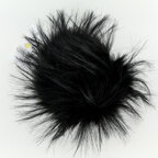 Big Bad Wool 5" Faux Fur Pom Poms - Ebony (EBON)