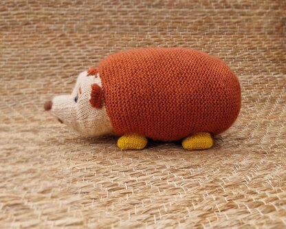 Knitting Pattern DK Autumn Hedgehog Stuffed Toy Gift Charity knit EASY Stuffie (PDF)